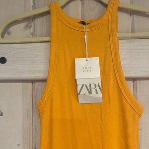 Yellow Zara Midi Bodycon Dress